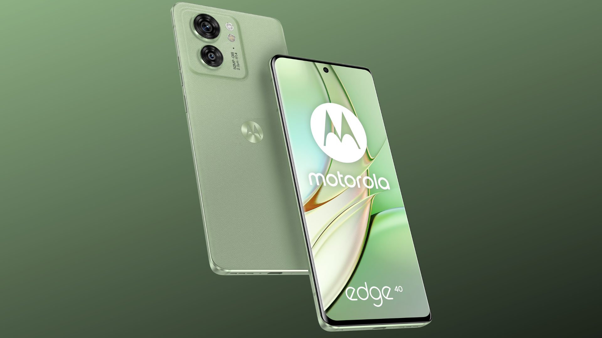 Das Motorola Edge 40 in Grün.