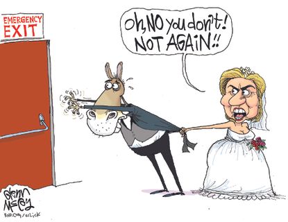 Political cartoon U.S. Hillary Clinton Democrats 2016