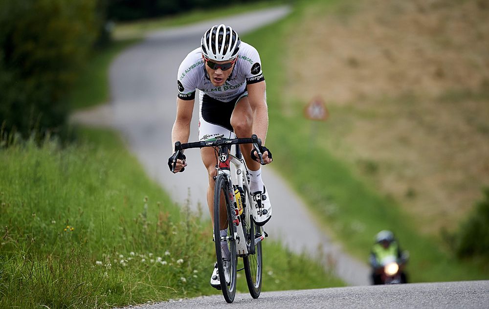Westergaard Mathias D. of Team Almeborg Bornholm in action during stage 2 of the 2015 Tour of Denmark