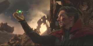 Benedict Cumberbatch surrendering the Time Stone in Avengers: Infinity War