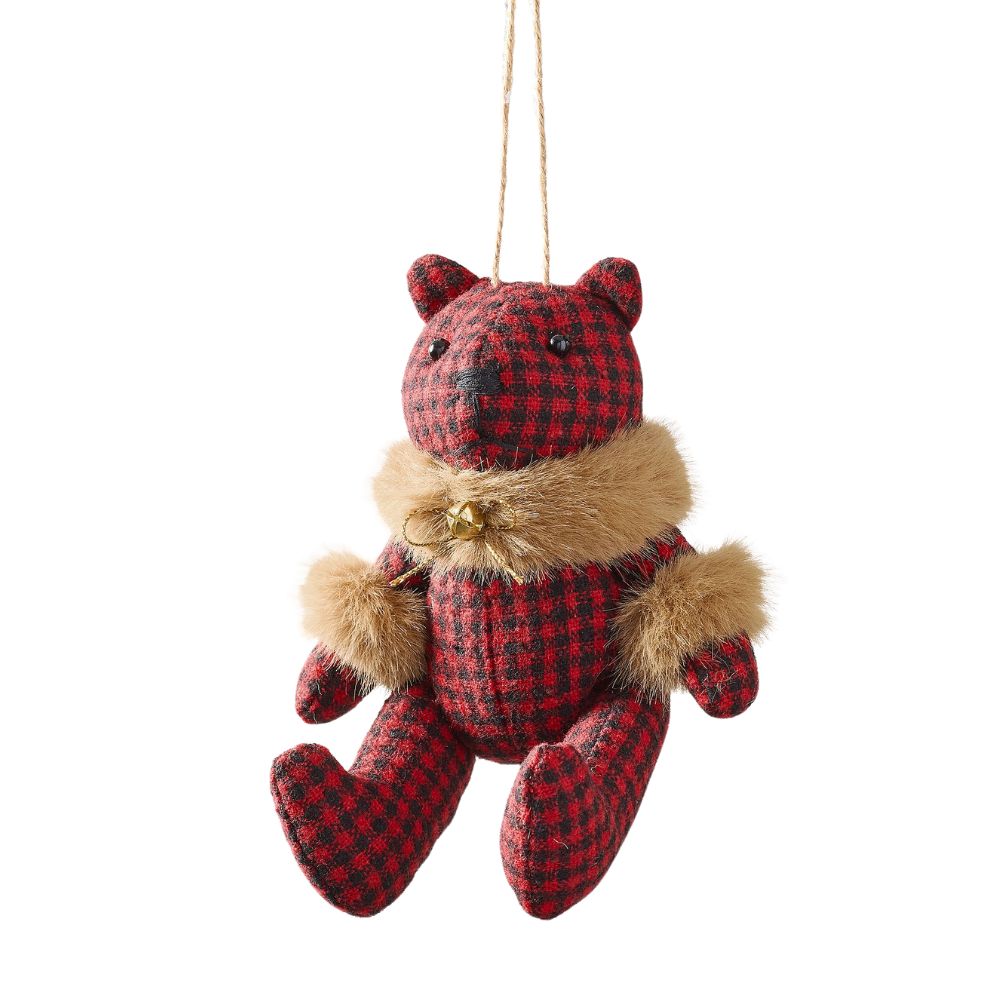 Plaid Bear Tree Ornament