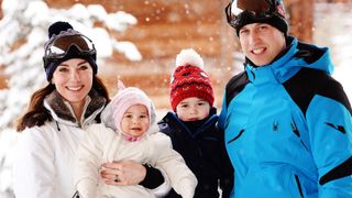 Kate Middleton, Princess Charlotte, Prince George and Prince William at the French Alps