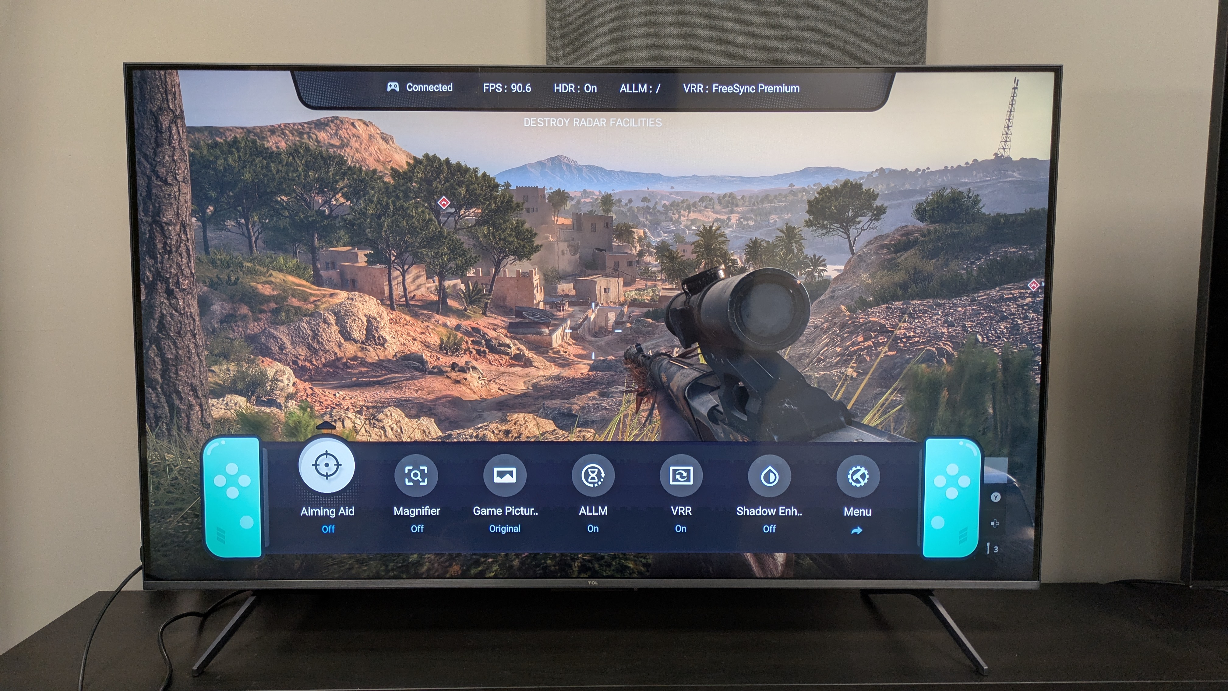 TCL C6K with Battlefield V on screen