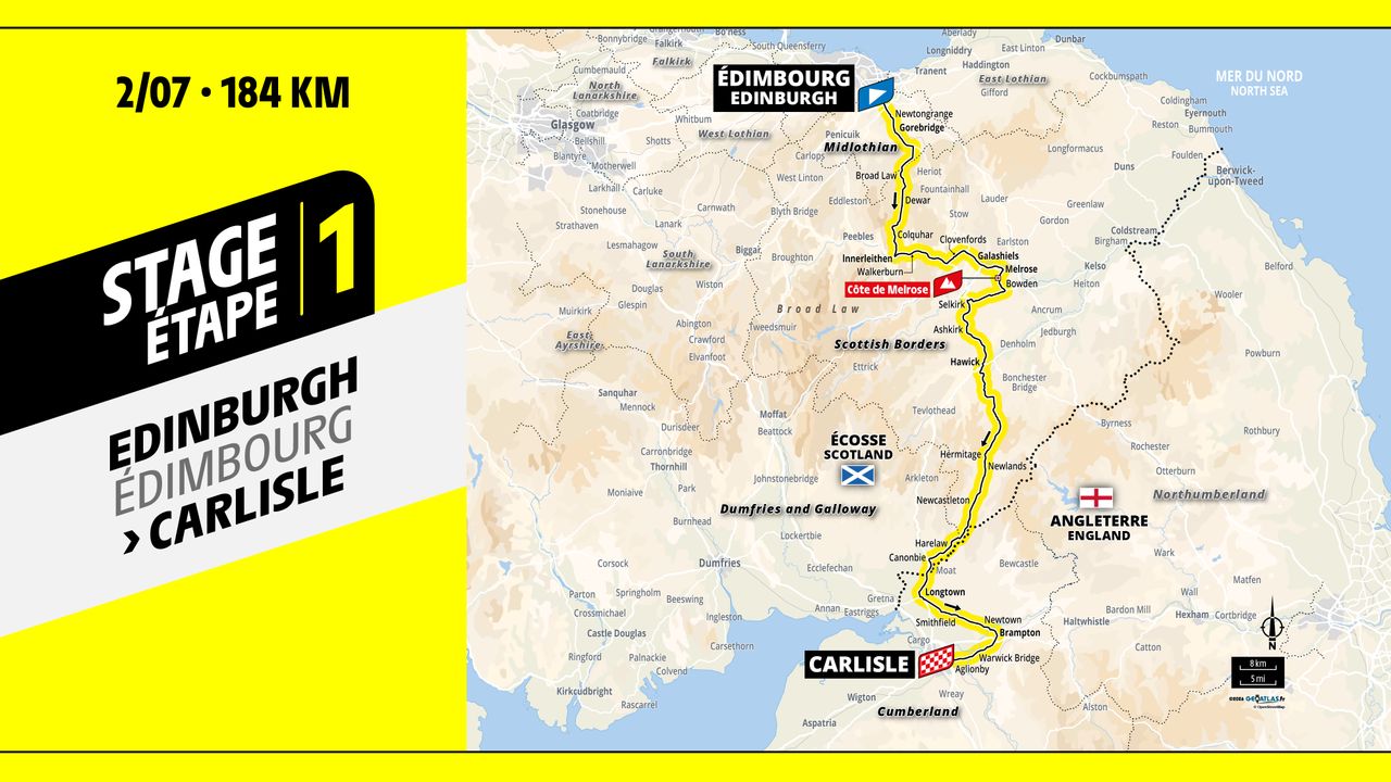 Stage 1 map for 2027 Tour de France