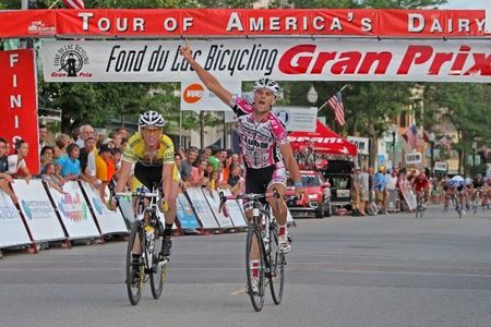 Aurelion Passeron (Garneau) wins the stage in Fond du Lac