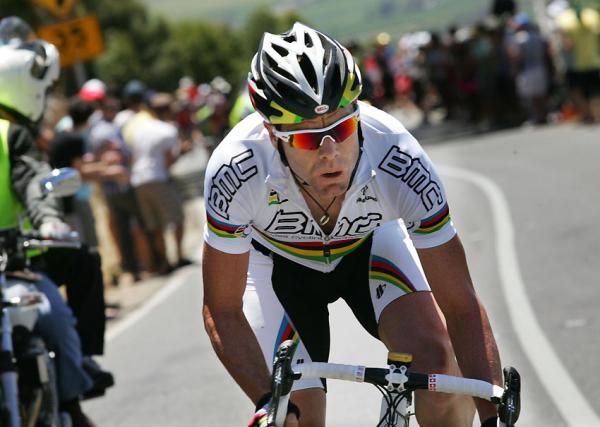 Cadel Evans launched an attack on the second hill climb.
