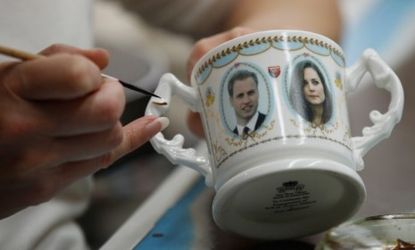 Commemorative mugs, plates and cups are already being produced to mark the engagement between Prince William and Kate Middleton. 
