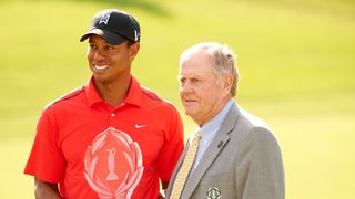 Tiger Woods and Jack Nicklaus at the 2012 Memorial Tournament