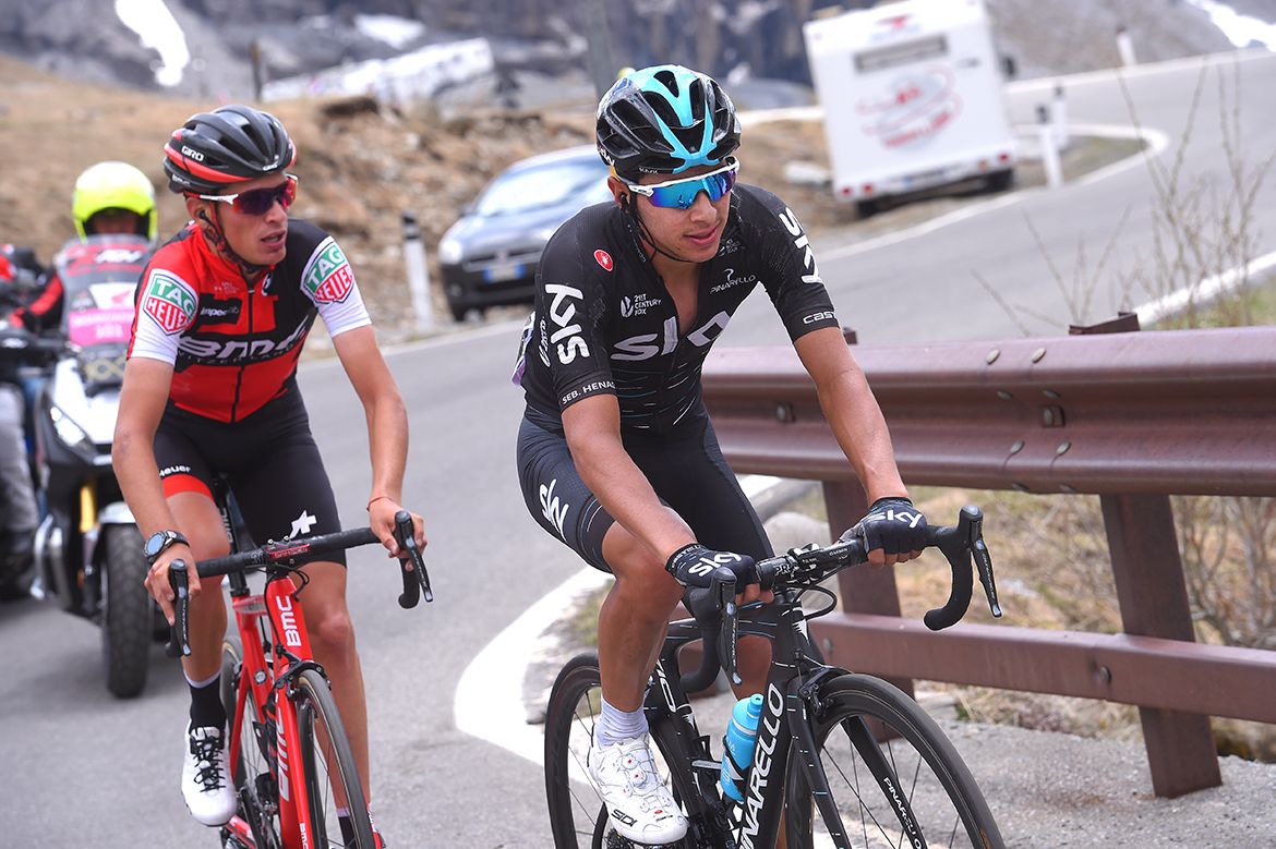 Sebastian Henao and Manuel Senni at the Giro d'Italia