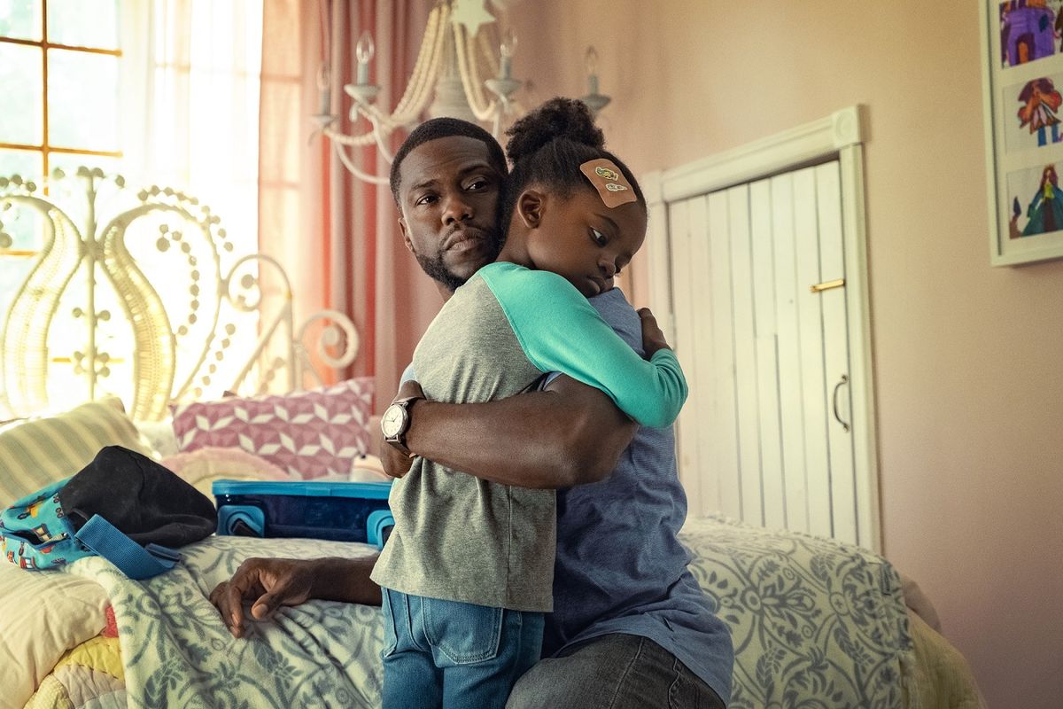 Kevin Hart and Melody Hurd in &quot;Fatherhood&quot;.