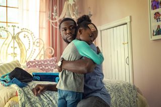 Kevin Hart and Melody Hurd in "Fatherhood".