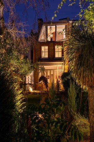 rear view at night of Barnes House by SPPARC