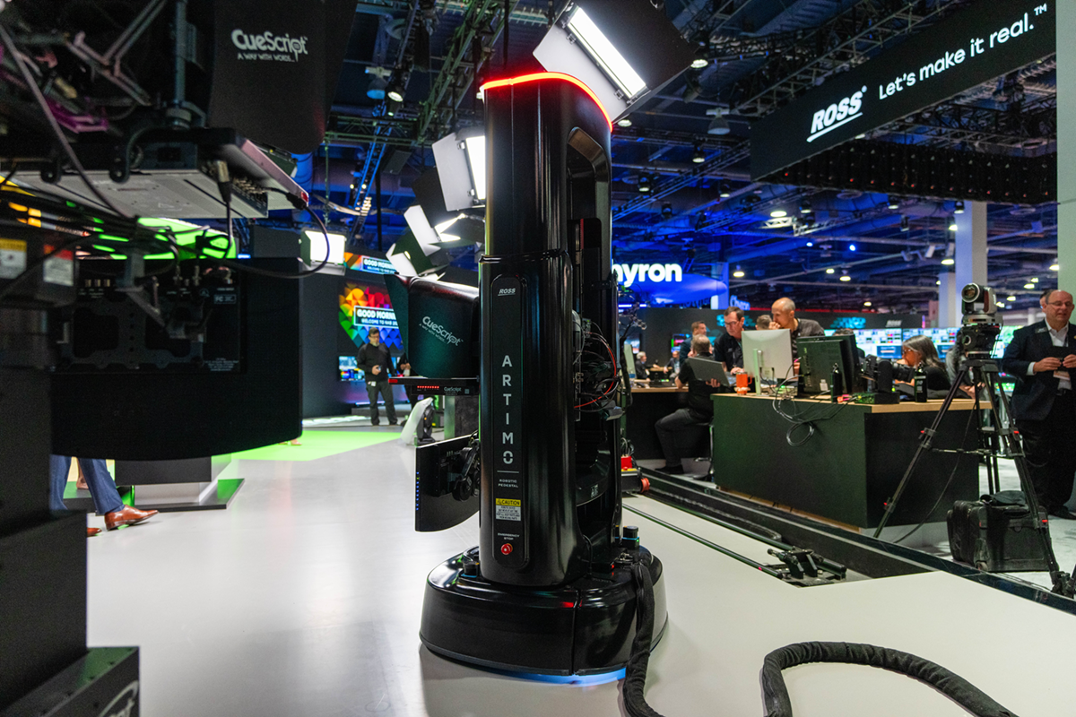 Artimo studio robotic camera system at NAB Show 2024.