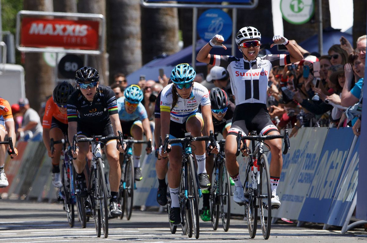 Coryn Rivera (Team Sunweb) gets the stage win