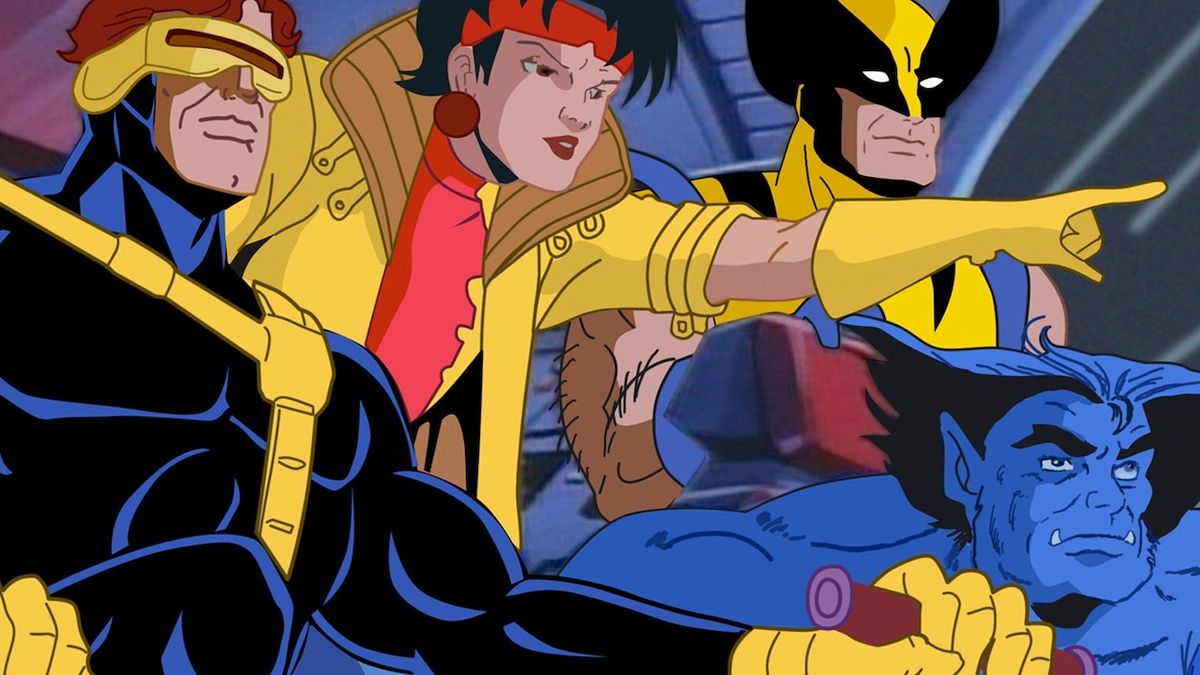 Cyclops, Jubilee, Wolverine and Beast in X-Men: The Animated Series