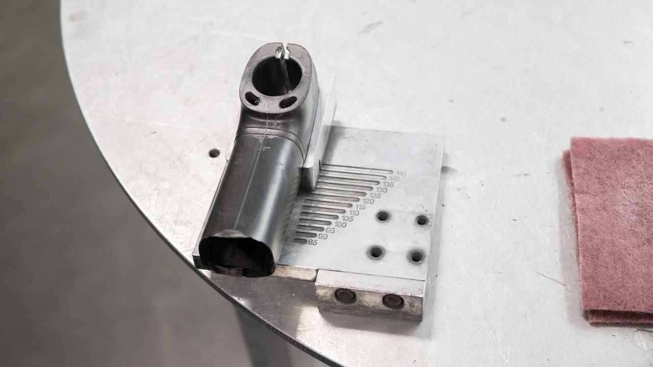 Enve carbon stem ready for cutting to length