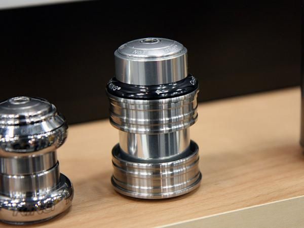 The new Chris King Builder's Choice InSet headset is intended for a slightly smaller head tube than the typical 44mm oversized norm for a slimmer exterior profile.
