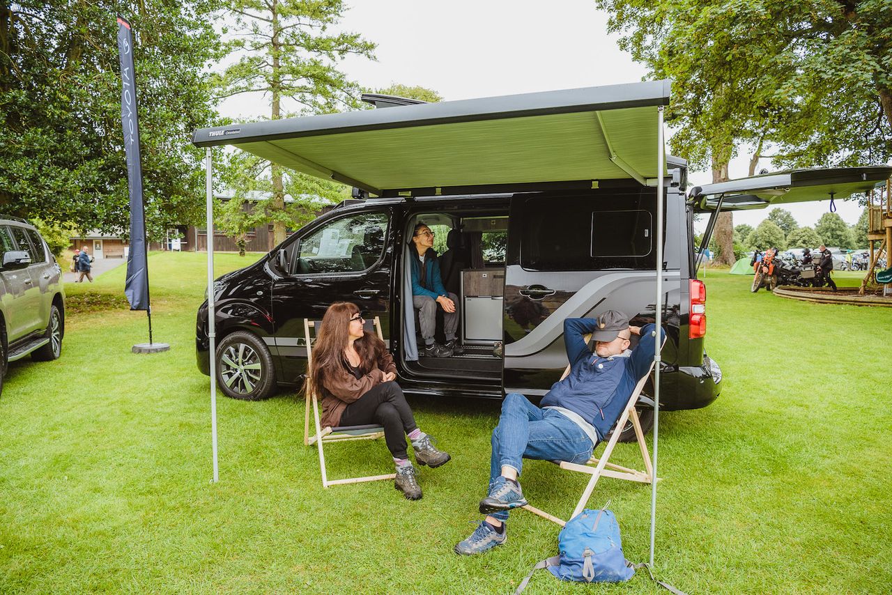 A couple enjoying the Toyota Proace Matino 3