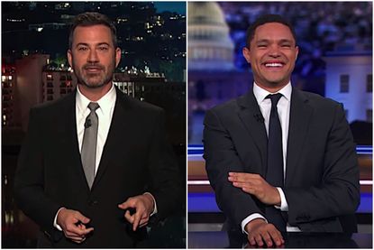 Jimmy Kimmel and Trevor Noah recap Trump in Japan