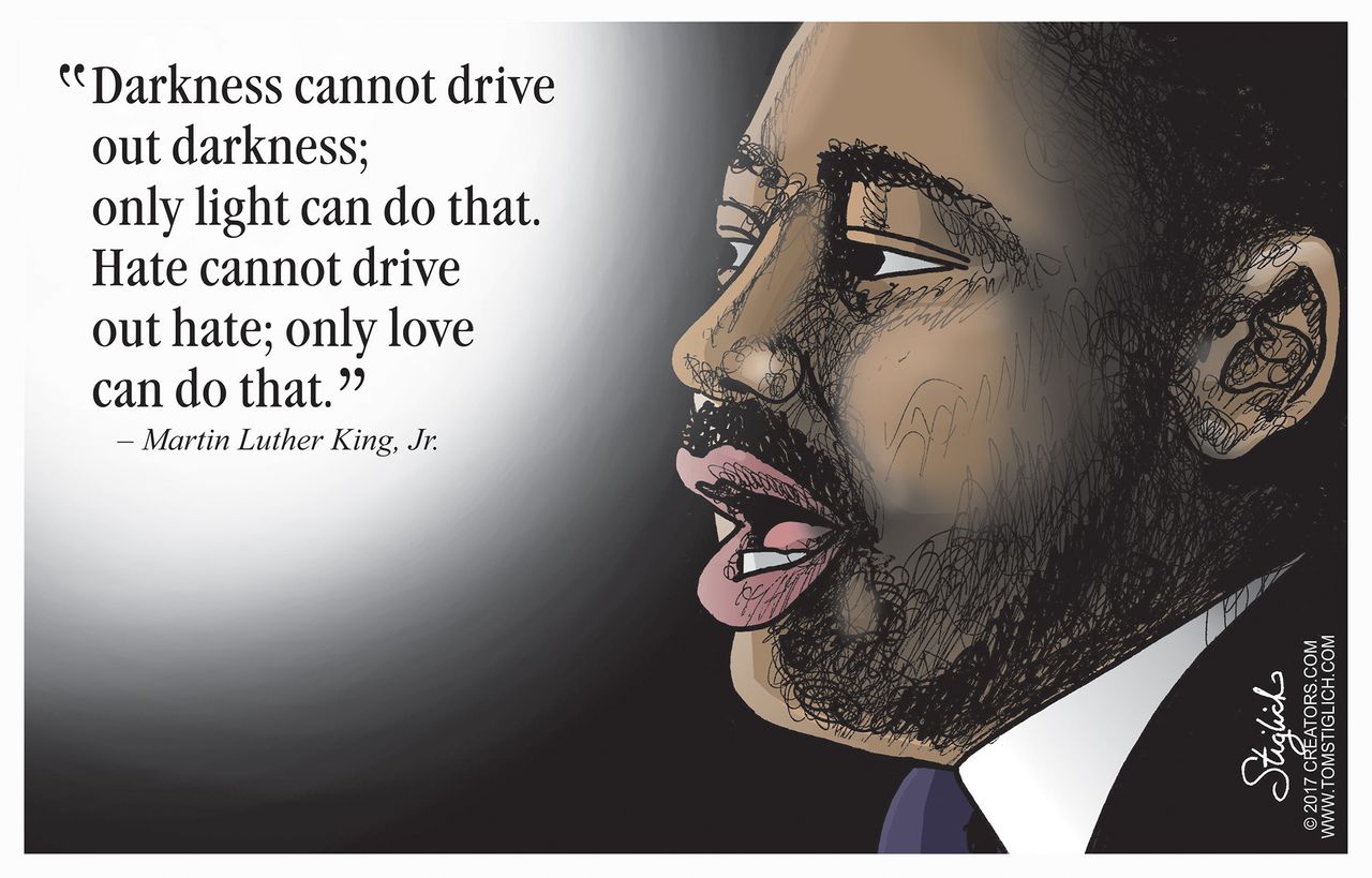 Editorial cartoon U.S. Martin Luther King Jr.