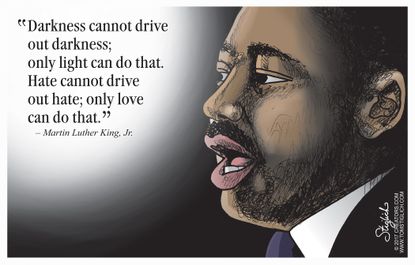 Editorial cartoon U.S. Martin Luther King Jr.