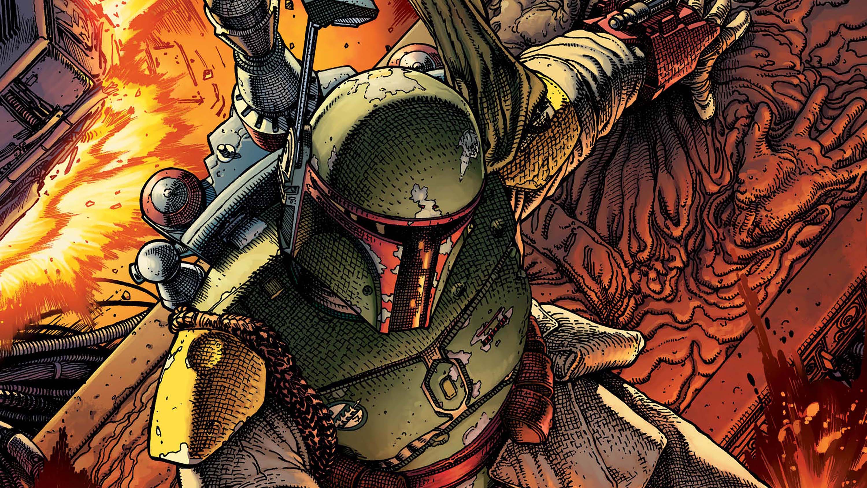 Boba Fett Takes On The Galaxy In Marvel Comics Bold New Star Wars War Of The Bounty Hunters