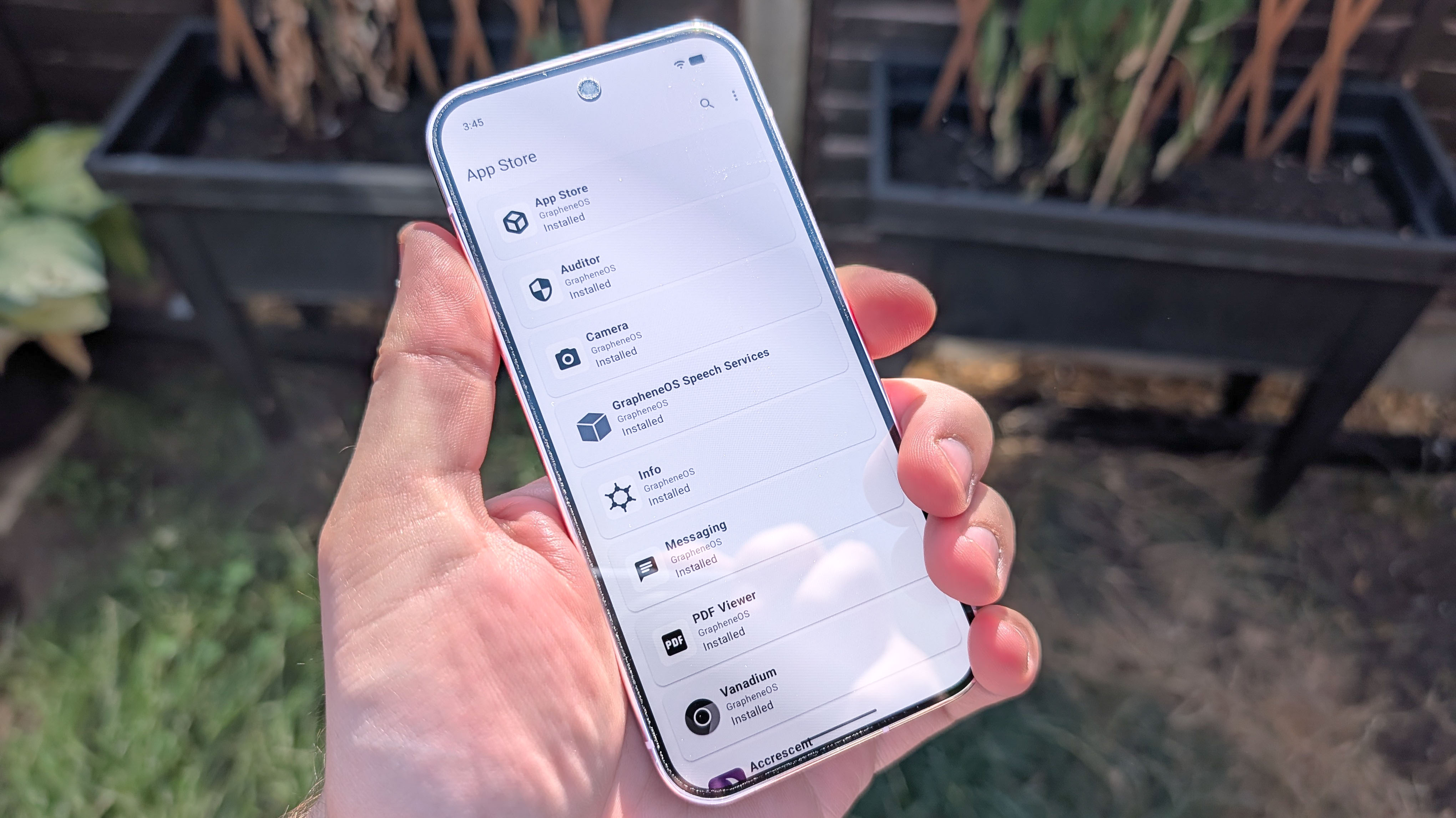 GrapheneOS shown on a Pixel 9 Pro