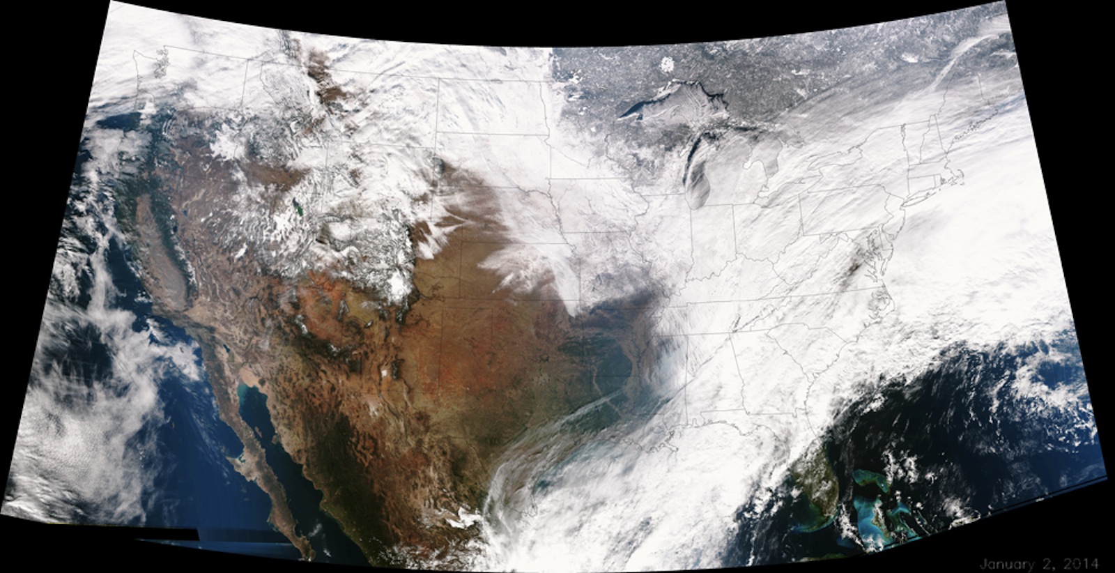 Snow Storm Hercules Seen From Space