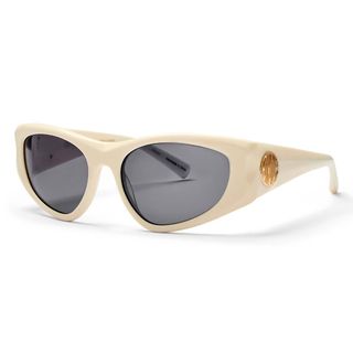 hot futures sonic sunglasses in white with smoke lenses