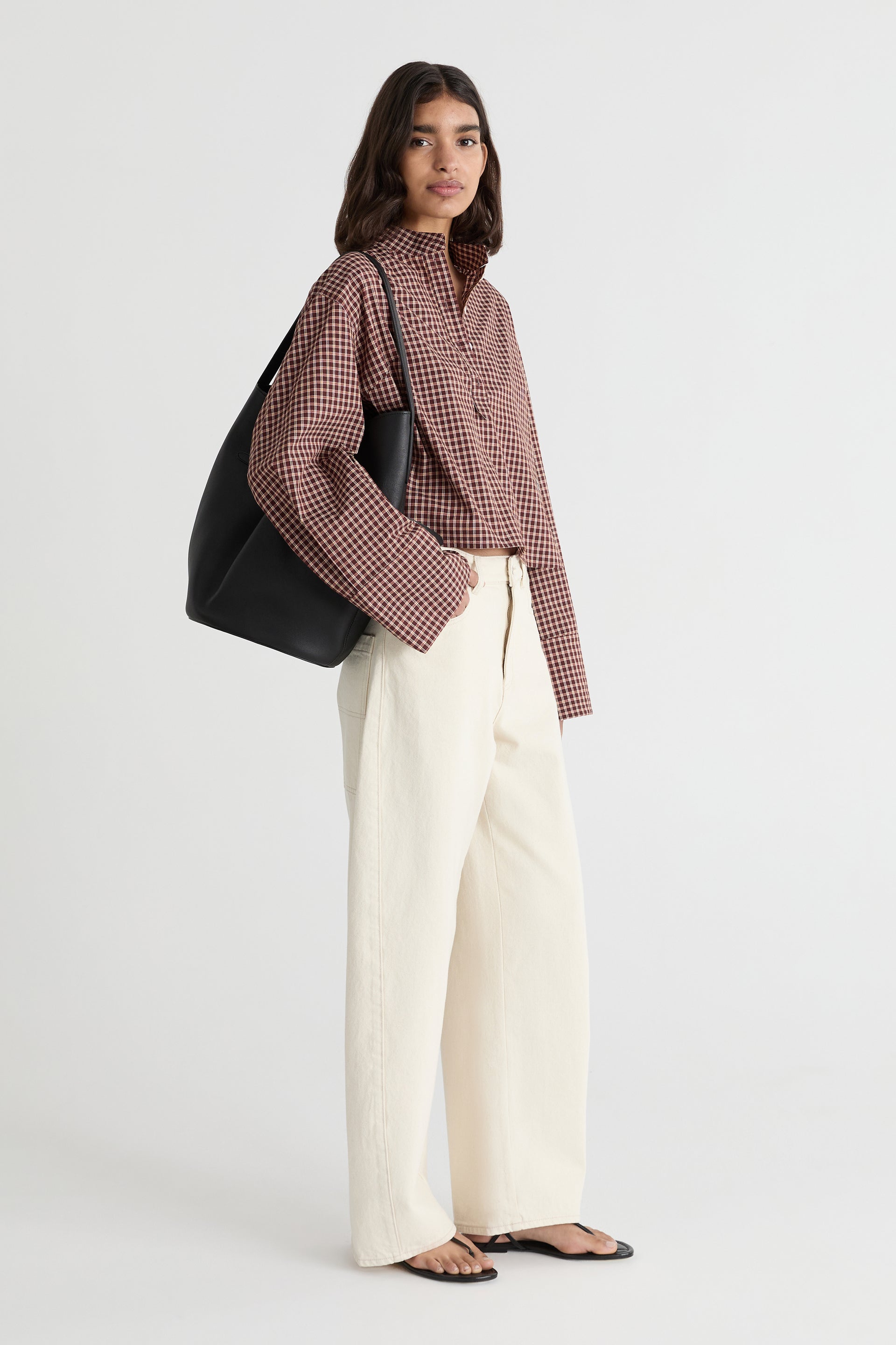 The Freya Shirt - Plum Check / Xxs