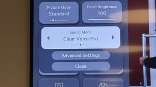 LG C5 OLED sound modes