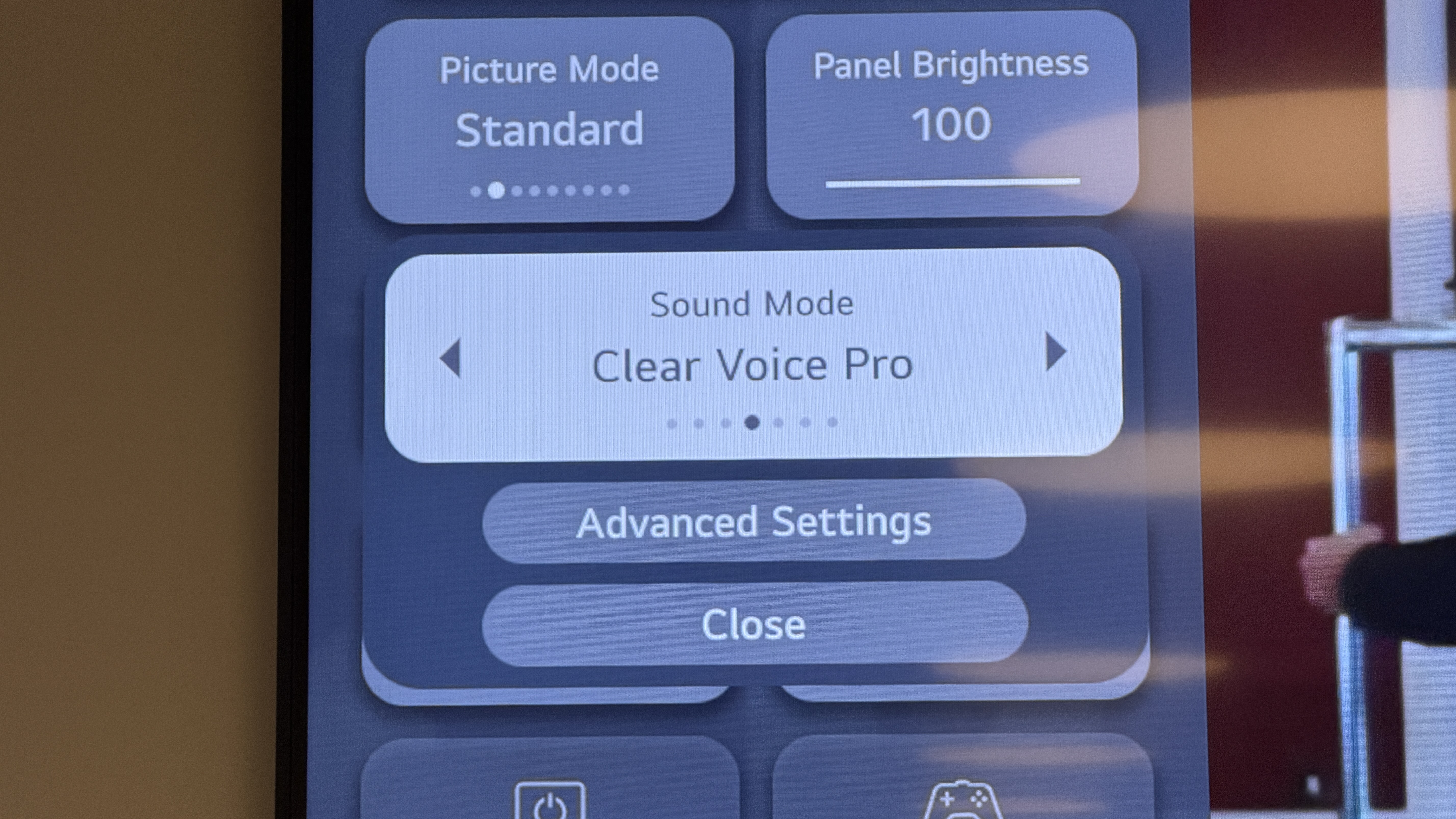 LG C5 OLED sound modes