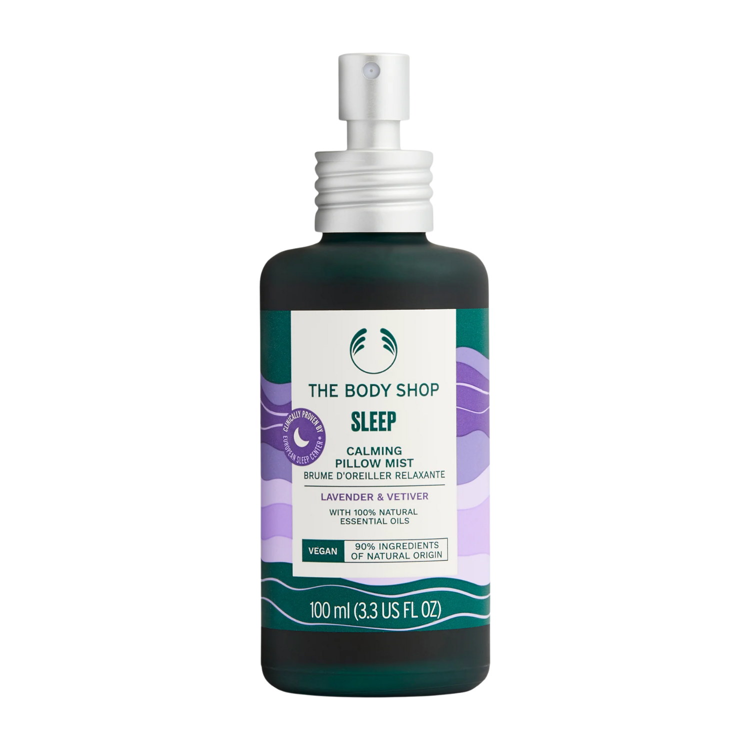 A lavender sleep calming pillow mist from The Body Shop