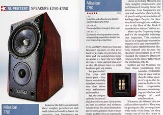 The Mission 780 review from What Hi-Fi? magazine