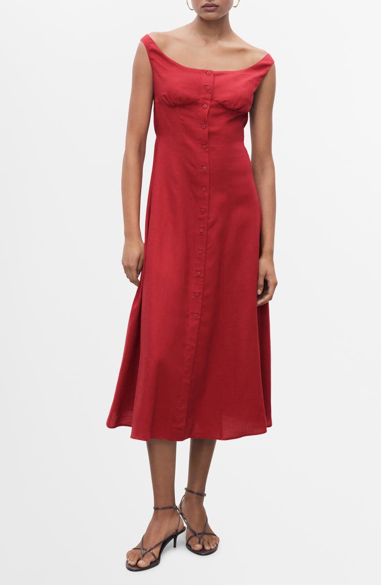 Button-Up Midi Dress