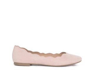 Footwear, Shoe, Pink, Beige, Ballet flat, Leather, Sneakers,