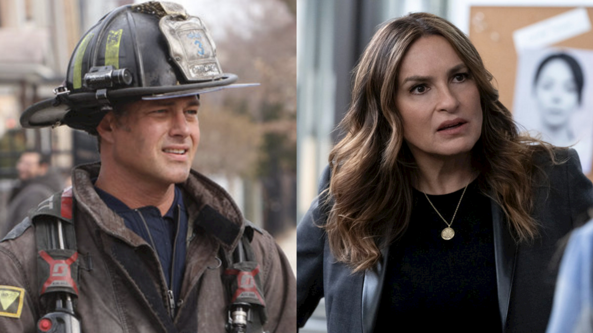 Taylor Kinney in Chicago Fire Season 12 and Mariska Hargitay in Law &amp; Order: SVU Season 25