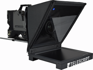 Telescript's Fold & Go teleprompting system is ideal for remote operating and anchoring.
