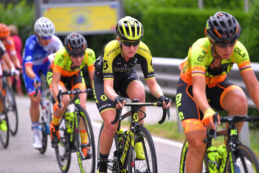 Jessica Allen of Australia and Team Mitchelton-Scott during stage 5 at the Giro Rosa