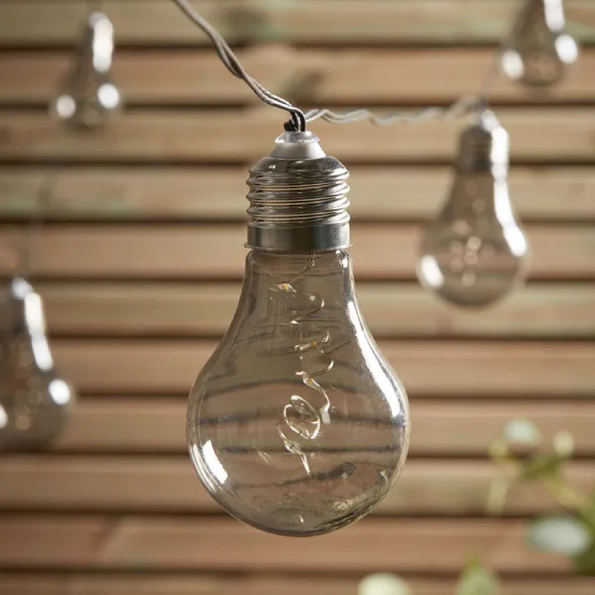 Cox &amp;amp; Cox Solar Bulb Festoon Lights Grey