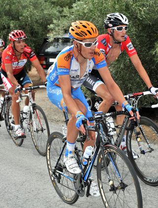 Tom Danielson, Frank Schleck and Philippe Gilbert, Vuelta a Espana 2010, stage four