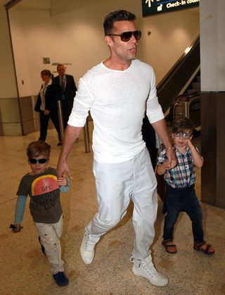 Ricky Martin with Matteo and Valentino