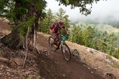 Amanda Carey on her way to the win at the Park City P2P