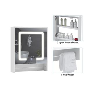 illuminated bathroom mirror cabinet