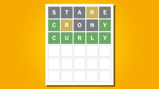 Wordle answer 770 on a yellow background