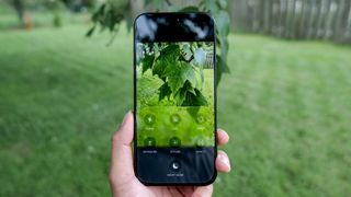 iPhone running iOS 26 camera app.