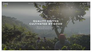 Campos Coffee combines simple typography with a dynamic fullscreen video to craft a simple but strong message