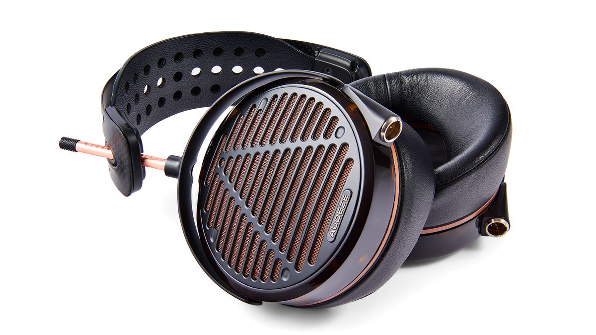A selection of three different Audeze headphones.