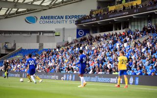 Brighton fans were able to take in the action at the Amex Stadium again