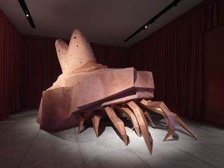 hermit crab like installation from Wael Shawky, Drama 1882, 2024